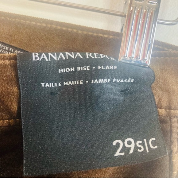 BANANA REPUBLIC Sz 29S Velvet High Rise 5 Pockets Flare Pants - Picture 4 of 15